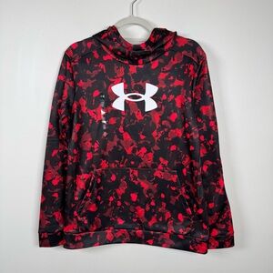 Under Armour Boy’s Red Camo Hoodie Size‎ YXL NWT